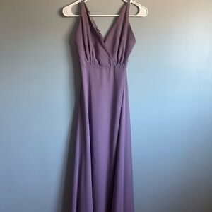 Lulu's Lavender V-Neck Maxi Dress